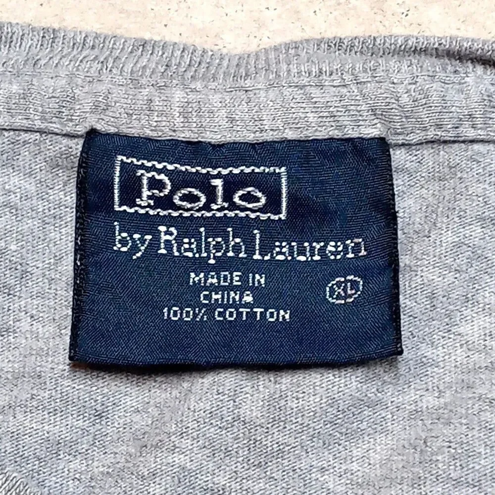 *READ* Vintage Polo Ralph Lauren Tennis Bear T-Shirt Mens Size XL Preppy